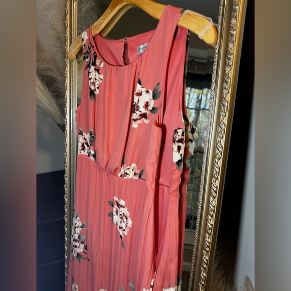 [NWT] CJ Banks Floral Pleated Maxi Dress Size 12P - Sleeveless, Flowy - Picture 9 of 10